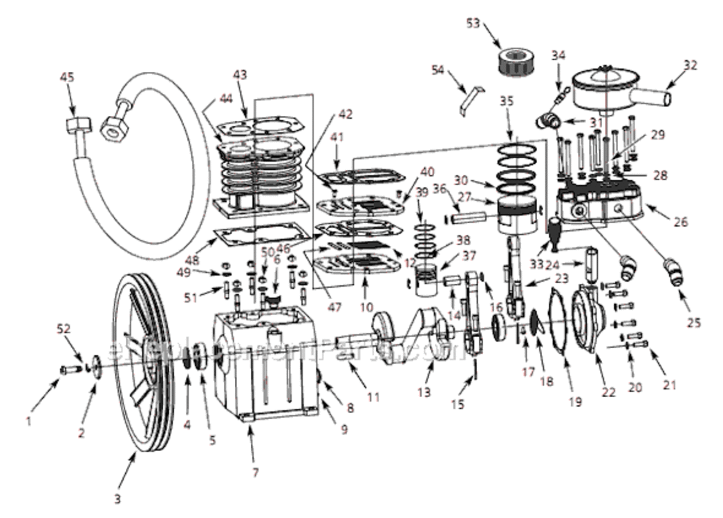 Page A Diagram and Parts List for FP050000AV 2006 Campbell Hausfeld Compressor